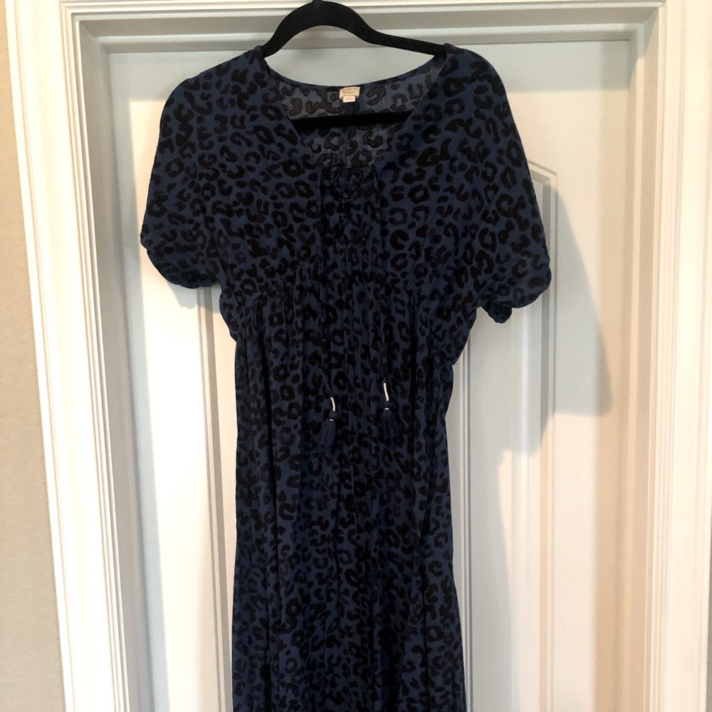 The perfect beach coverup! Blue leopard!